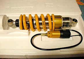 Ohlins rear shockie with remote adjust